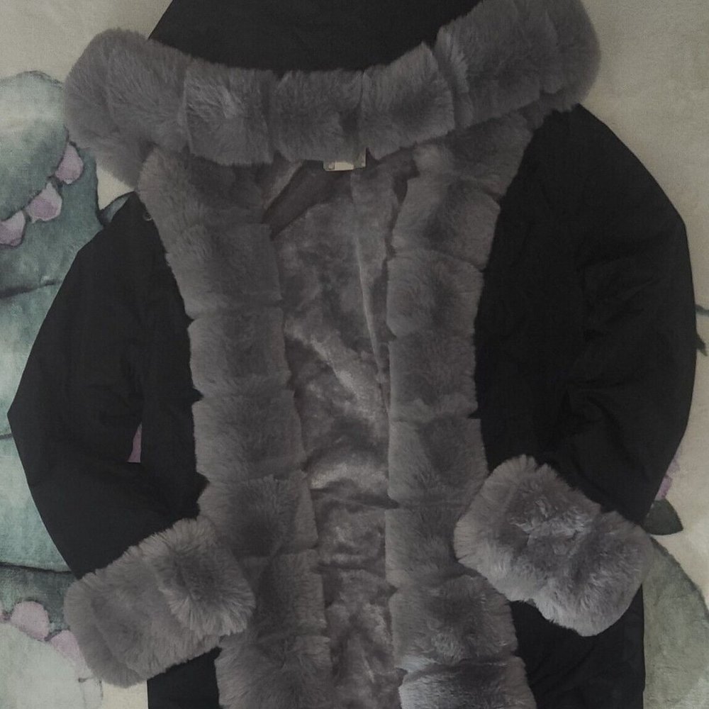 Roiii Winter Long Warm Thick Parka Faux Fur Hooded. C08-9 - Picture 6 of 7